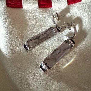 Baccarat Crystal Silver Earrings